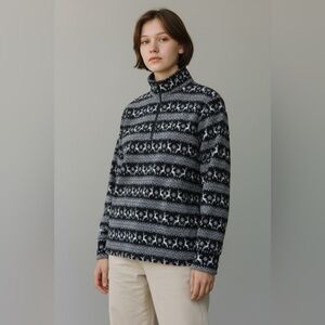 Vintage ROOTS outdoors reindeer half zip top size XL